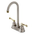 Kingston Brass KB8499FL Bar Faucet, Brushed Nickel/Polished Brass KB8499FL